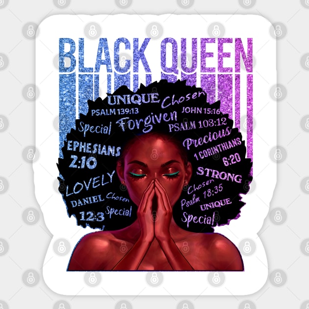 Black Queen, Black Girl Magic, Melanin, Black Women, Black Mom Sticker by UrbanLifeApparel